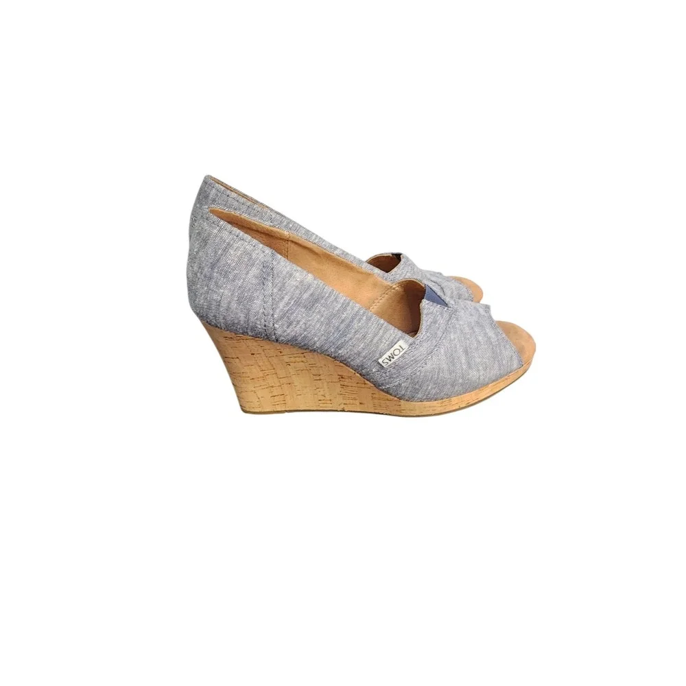 LOT Of TOMS‎ Wedge Heels Blue, Black sz 8